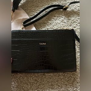 Calpak croc travel wallet